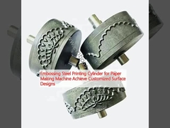 Cylindre d'impression en acier en relief pour machine de fabrication de papier réaliser des dessins de surface personnalisés